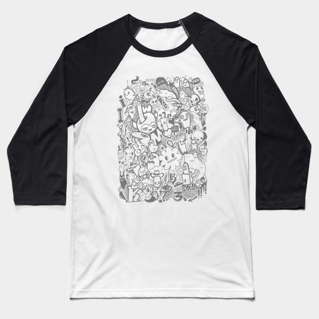 Faded Doodle Baseball T-Shirt by wotto